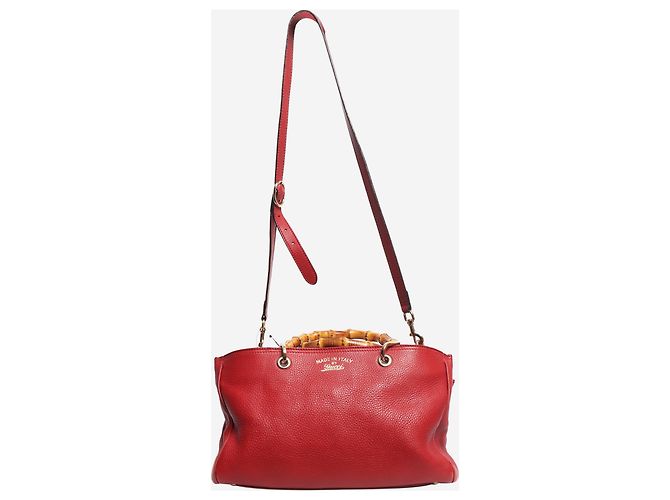 Gucci Borsa tote Red Bamboo Shopper Rosso - vista 2
