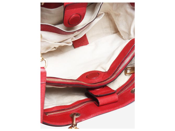 Gucci Borsa tote Red Bamboo Shopper Rosso - vista 8