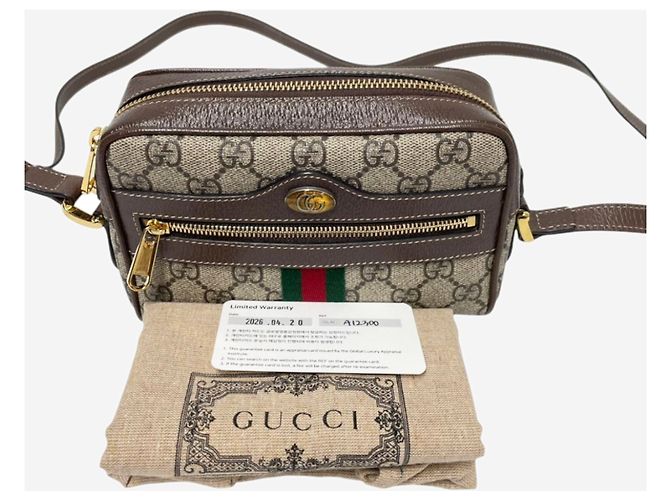 Gucci Mini borsa a tracolla GG Ophidia marrone - vista 17
