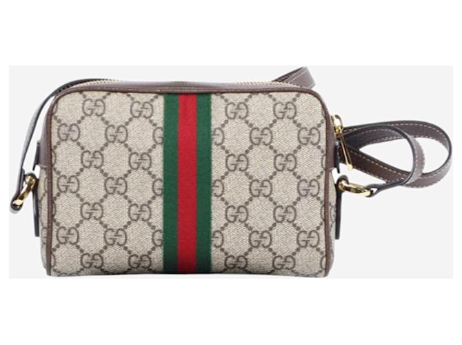 Gucci Mini borsa a tracolla GG Ophidia marrone - vista 2