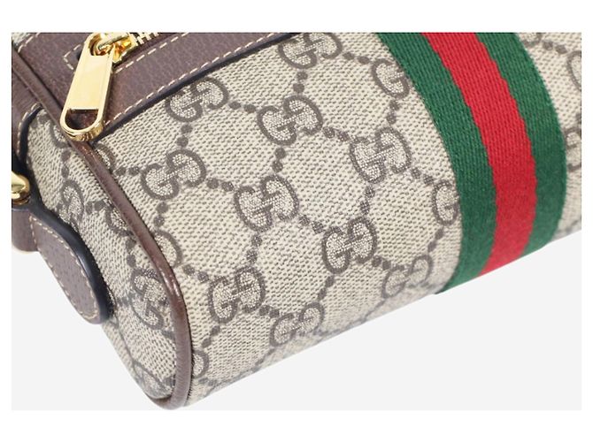 Gucci Mini borsa a tracolla GG Ophidia marrone - vista 8