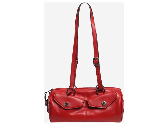 Miu Miu Borsa a tracolla Boston rossa Rosso - vista 3