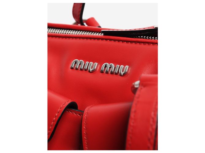 Miu Miu Borsa a tracolla Boston rossa Rosso - vista 7