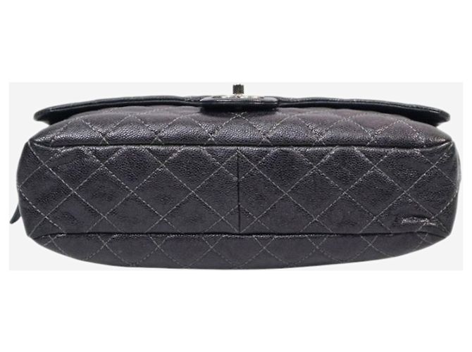 Chanel Borsa a tracolla Shiva Single Flap in caviar grigio scuro 2012 - vista 6
