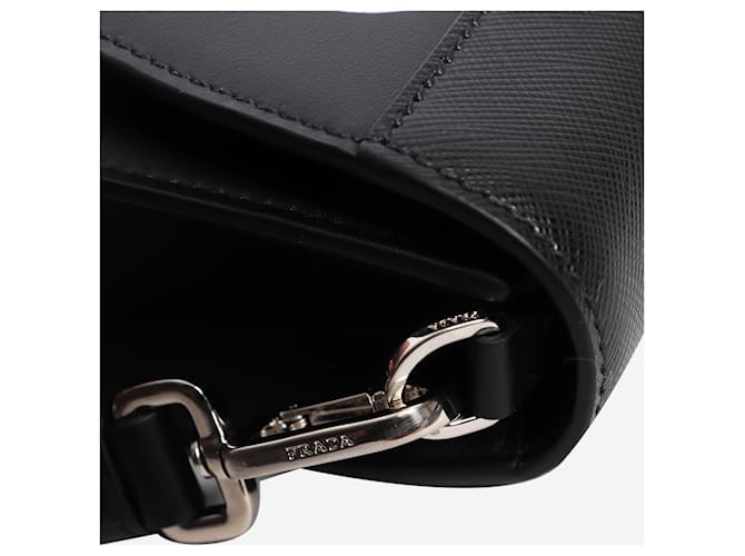 Prada Picca borsa a tracolla robot Elektra nera e arancione Nero - vista 12