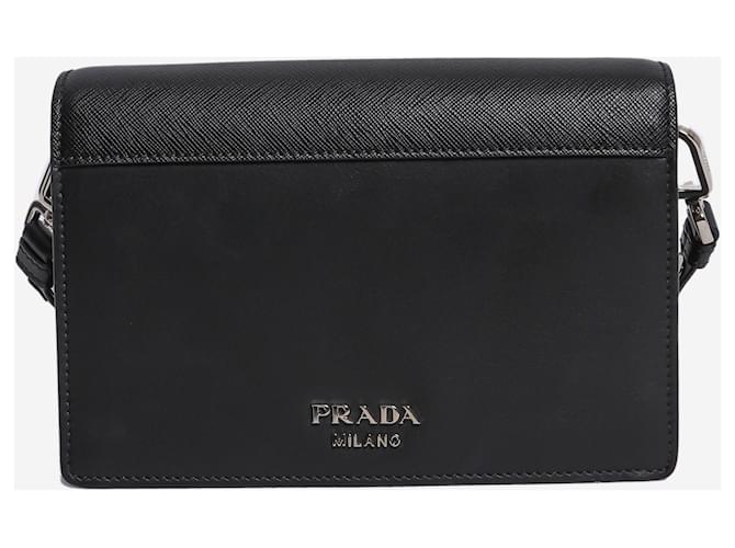 Prada Picca borsa a tracolla robot Elektra nera e arancione Nero - vista 4