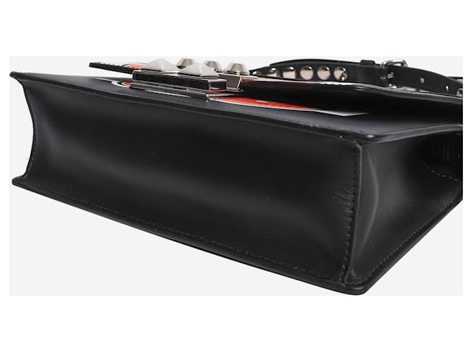 Prada Picca borsa a tracolla robot Elektra nera e arancione Nero - vista 5