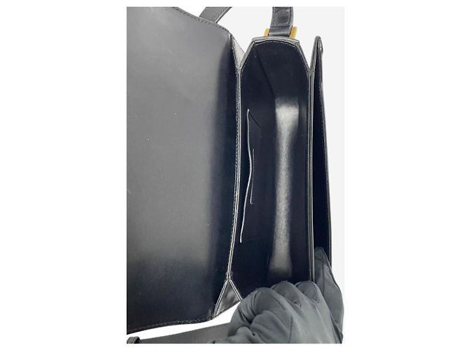 Saint Laurent Borsa a tracolla media in pelle Solferino nera Nero - vista 13