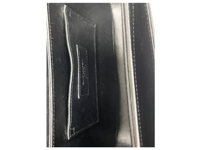 Saint Laurent Borsa a tracolla media in pelle Solferino nera Nero - vista 14