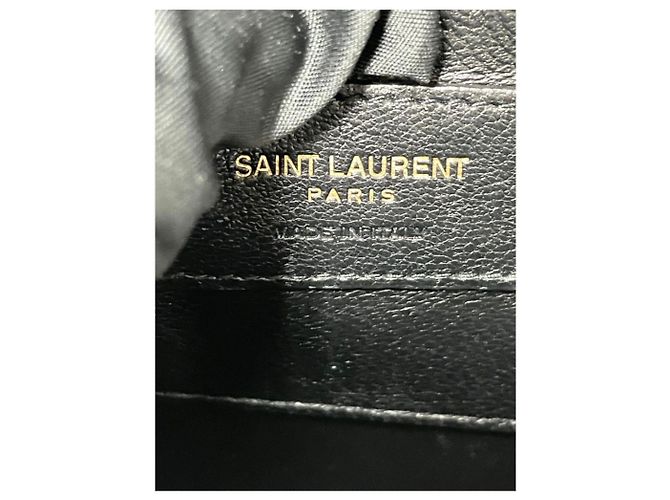 Saint Laurent Borsa a tracolla media in pelle Solferino nera Nero - vista 17
