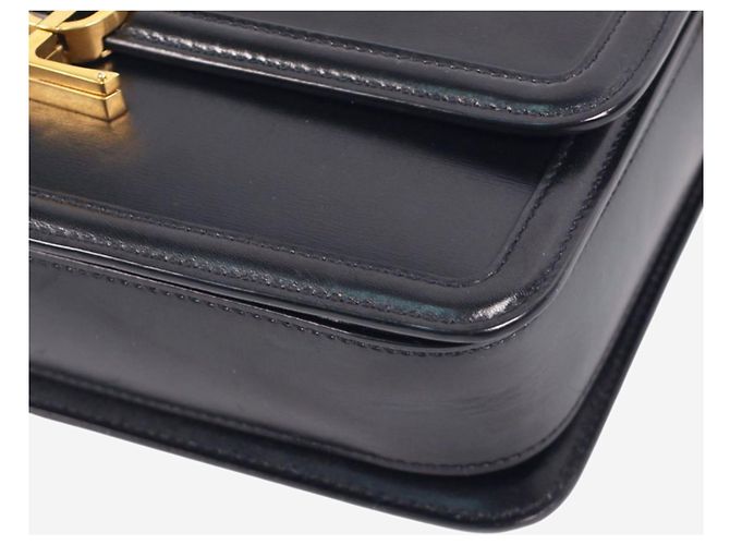 Saint Laurent Borsa a tracolla media in pelle Solferino nera Nero - vista 7