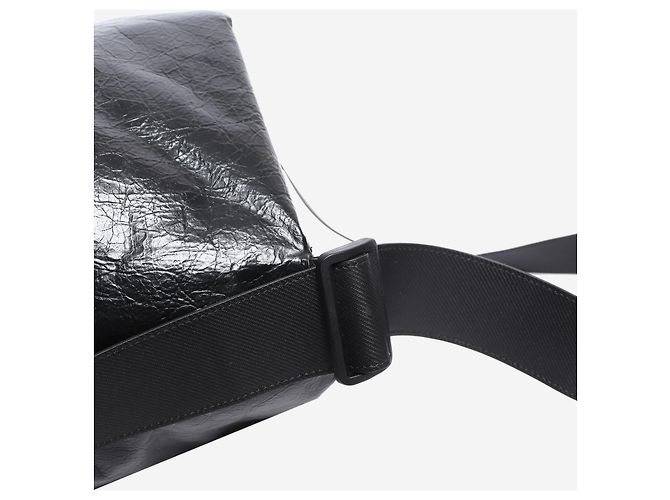 Balenciaga Shopper-Bag aus schwarzem knittrigem Leder - Ansicht 5