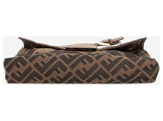 Fendi Borsa Baguette Zucca marrone - vista 6