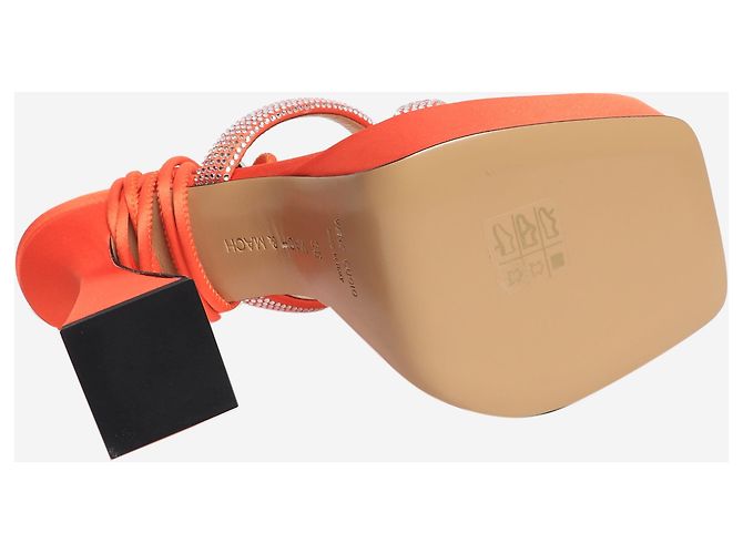 Mach & Mach Sandali platform in raso Coral Devon - size EU 36 Arancione - vista 7
