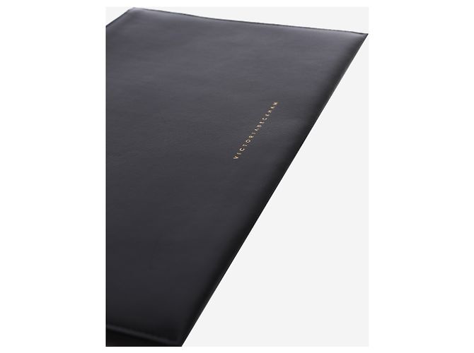 Victoria Beckham Pouch in pelle nera con zip Nero - vista 3