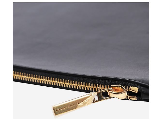 Victoria Beckham Pouch in pelle nera con zip Nero - vista 4
