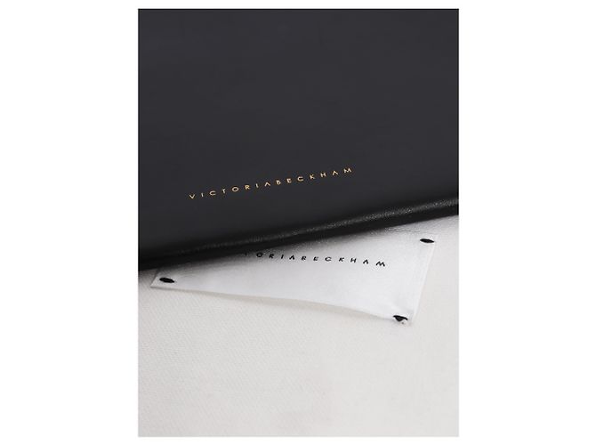 Victoria Beckham Pouch in pelle nera con zip Nero - vista 5
