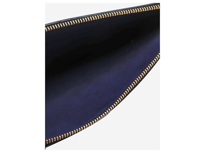 Victoria Beckham Pouch in pelle nera con zip Nero - vista 6