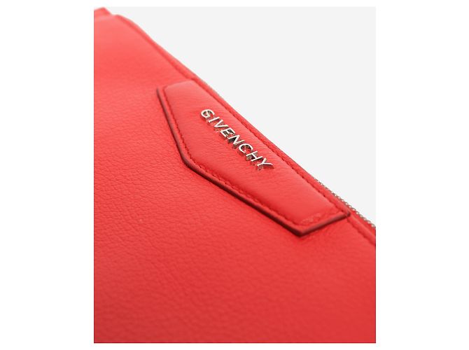 Givenchy Clutch Antigona in pelle grana rossa Rosso - vista 5