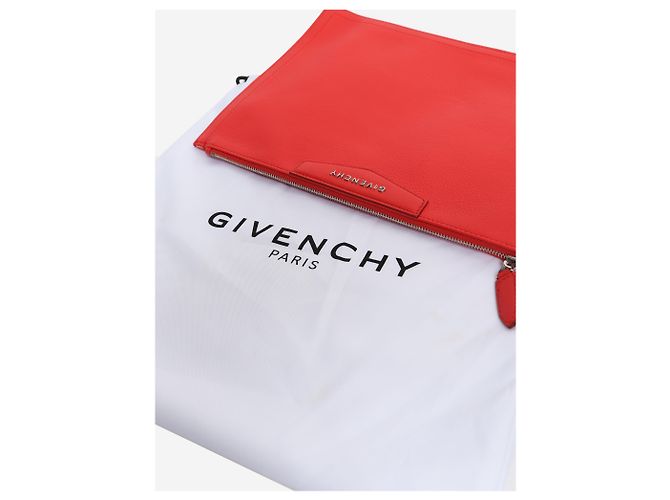 Givenchy Clutch Antigona in pelle grana rossa Rosso - vista 7