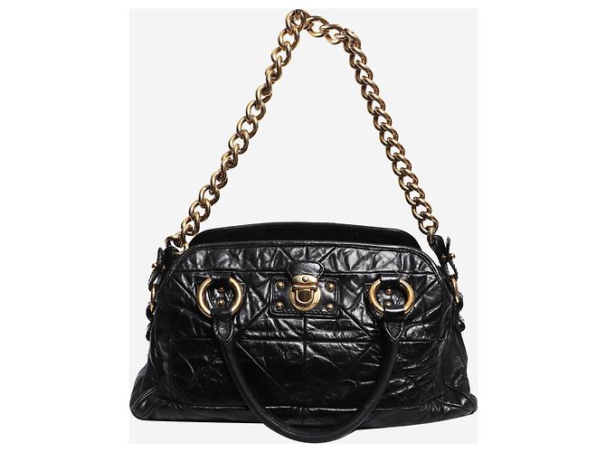 Marc by Marc Jacobs Borsa 2 way in pelle stropicciata nera Nero - vista 3