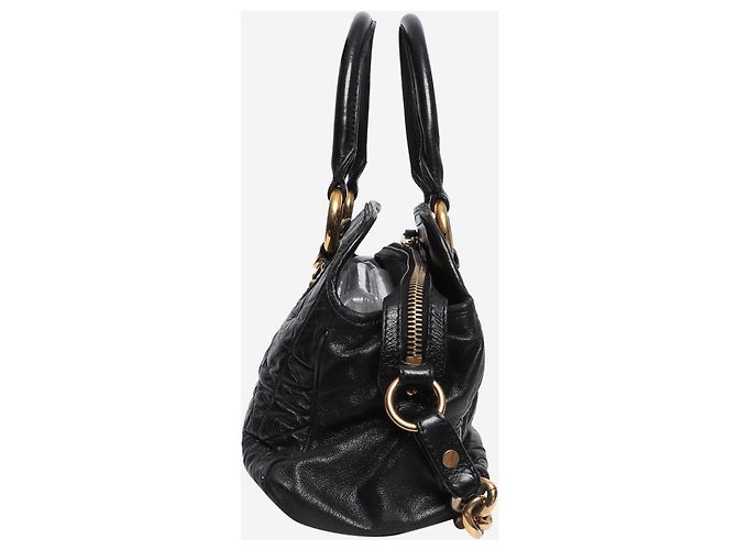 Marc by Marc Jacobs Borsa 2 way in pelle stropicciata nera Nero - vista 4
