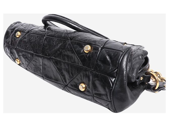 Marc by Marc Jacobs Borsa 2 way in pelle stropicciata nera Nero - vista 5