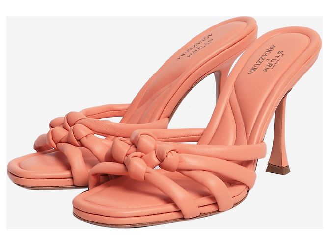 Aquazzura Peach storm 95 mules - size EU 38 Arancione - vista 2