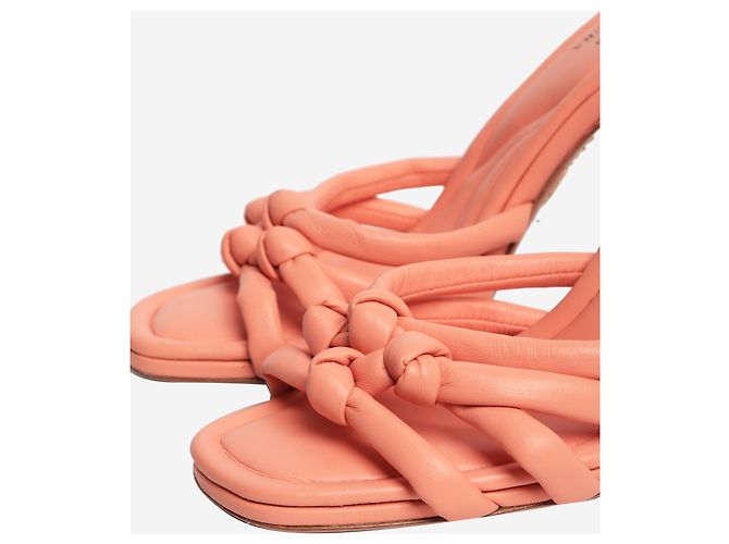 Aquazzura Peach storm 95 mules - size EU 38 Arancione - vista 4