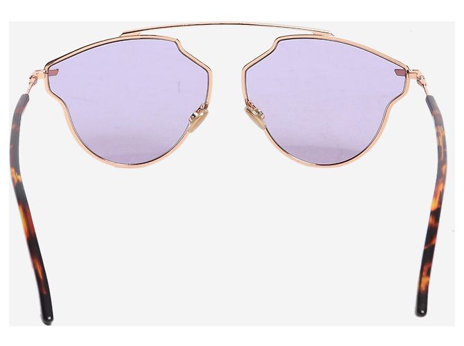 Dior Occhiali da sole con montatura in metallo dorato D'oro - vista 3