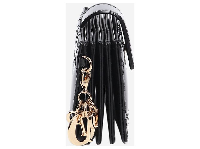 Lady Dior Kartenetui aus Lackleder in Schwarz - Ansicht 2