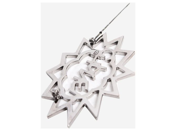 Chanel Spilla in cristallo pop art argentata Argento - vista 2