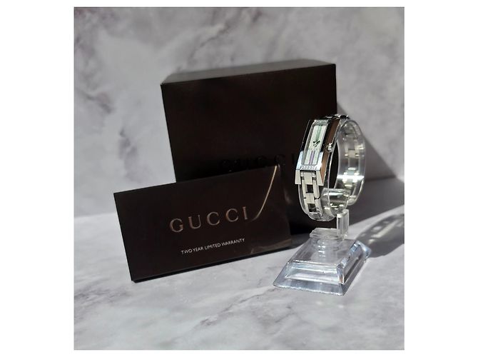 Reloj Gucci de acero inoxidable con diamantes Plata Blanco - vista 2