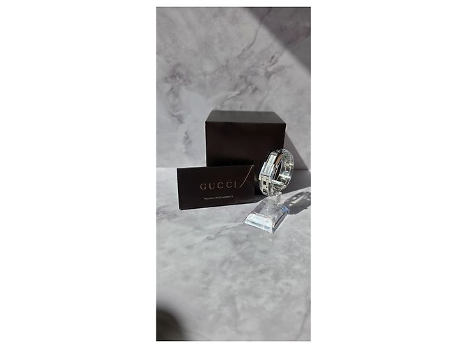 Reloj Gucci de acero inoxidable con diamantes Plata Blanco - vista 4