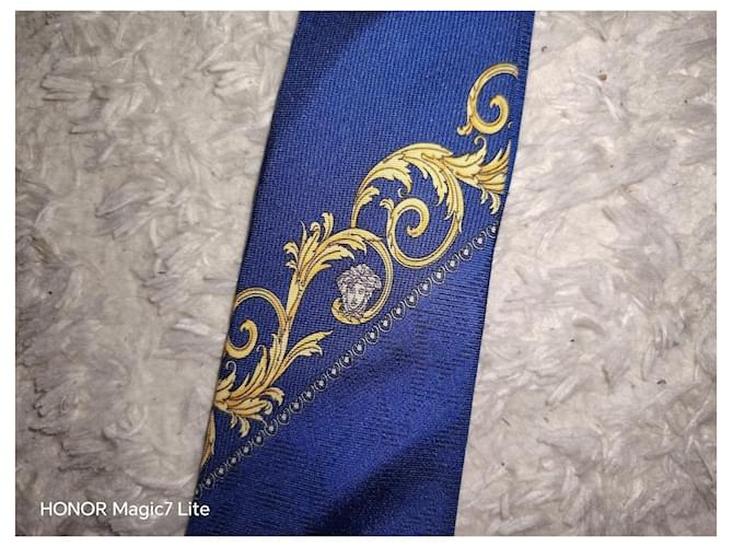 Medusa Versace Silk Tie Blue - view 10