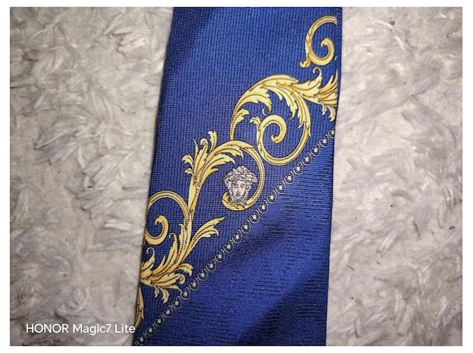 Medusa Versace Silk Tie Blue - view 4