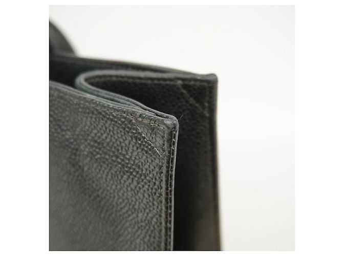 Borsa Tote Chanel in pelle di vitello martellata nera Nero - vista 7