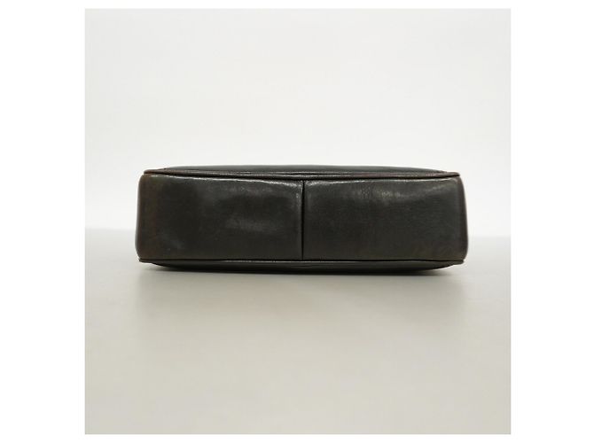 Borsa a tracolla Chanel in pelle d'agnello nera Nero - vista 3