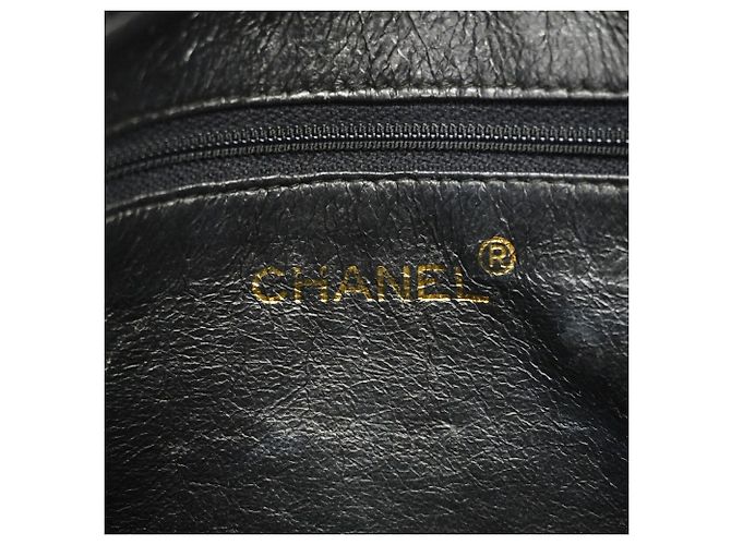 Borsa a tracolla Chanel in pelle d'agnello nera Nero - vista 5