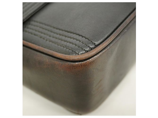Borsa a tracolla Chanel in pelle d'agnello nera Nero - vista 6
