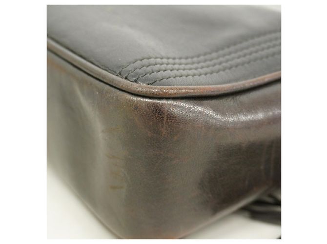 Borsa a tracolla Chanel in pelle d'agnello nera Nero - vista 7