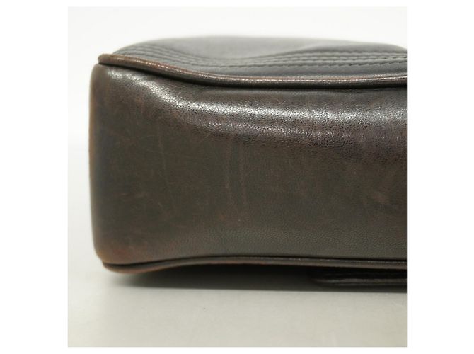 Borsa a tracolla Chanel in pelle d'agnello nera Nero - vista 8