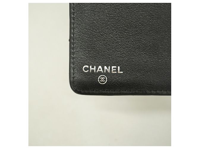 Chanel V-Stitch Leder Geldbörse lang Schwarz - Ansicht 4