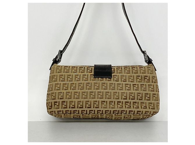 Borsa a tracolla Fendi Zucchino Marrone - vista 11