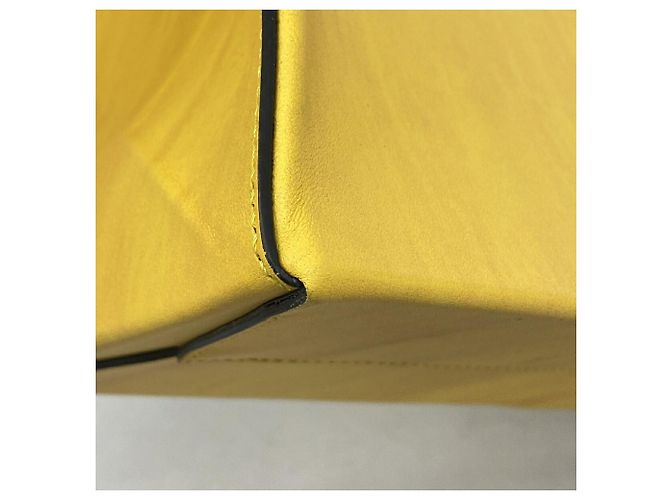 Fendi Shopper-Tasche aus gelbem Leder - Ansicht 6