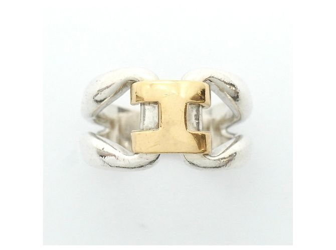 Ring Anello Hermès History in argento e oro giallo - vista 2