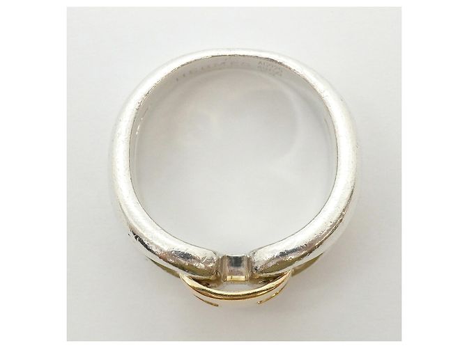 Ring Anello Hermès History in argento e oro giallo - vista 3