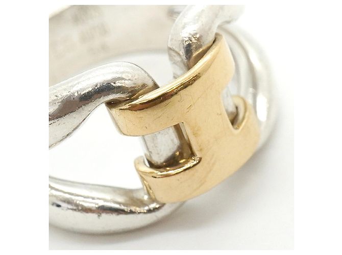 Ring Anello Hermès History in argento e oro giallo - vista 8