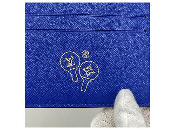 Louis Vuitton Monogram Portefeuille Multiple Wallet Marrone Blu - vista 5