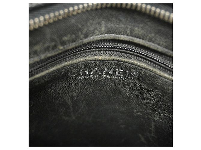 Borsa Tote Chanel in vitello martellato nero - vista 5
